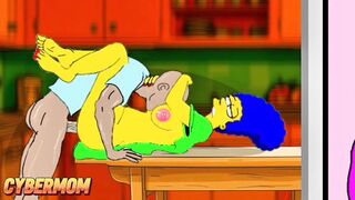 Cuckold Fantasies: My Slut Wife Cheats on Me with Other Men. Cartoon Simpsons Parody. Compilation