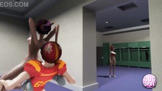 3DGSPOT - Naughty Teen Cheerleader Rides Star Quarterback's Cock In The Locker Room! 3D CARTOON PORN