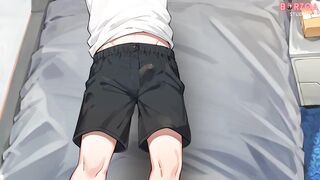 My stepsister caught me masturbating she helped me cum (Hentai/3D/Animated)