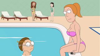 Rick and Morty:A Way Back Home (Family Pool Day) [60FPS][Ferdafs][No Commentary][Showcase] Beth, Morty, Summer, Morticia