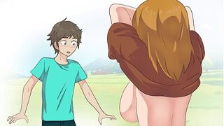 Peasant Shows Boobs To Steve ! Hentai, Cartoon, Parody !