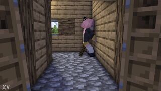 Anime Girl Make Own Dildo out of stick MINECRAFT PORN