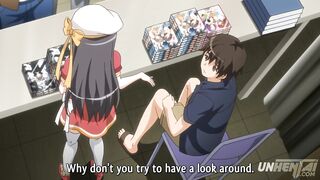 Touching her Sneakily in Public! - Hentai [Subtitled]