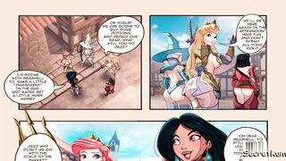 Disney Princess Quest - Disney cartoon characters Hot Anal Orgy at the Table