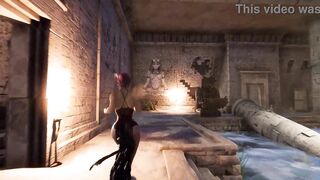 Lara solves the mystery of an ancient statue with a huge penis with her ass. 3D Hentai Game. Anime