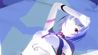Uncensored Japanese animation Eva Rei Ayanami defloration high resolution