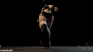Mei sexy walk 3d animated clothed version