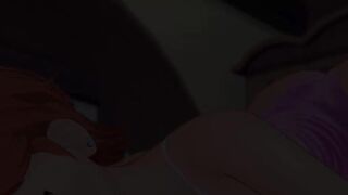 Gwen (adult version) puts on her swimsuit to fuck in her room