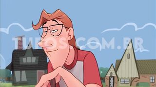 Young boy taking the hot MILF through the back door! Cartoon of the Bastards!