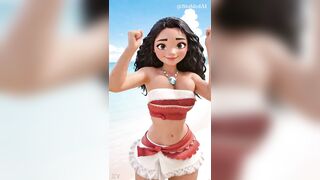 Ai generated animated Disney princess hot dance