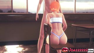 Gwen Tennyson Gloryhole Blowjob - Big Tits & Ass Redhead Takes Massive Cumshot in 3D Hentai