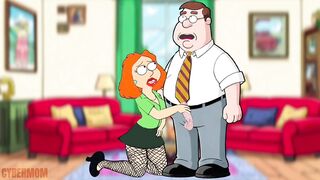 Slut Wife Blowjob to Neighbor and Doesn't Notice Husband Returns from Work. Wife BBC. Cuckold Husband. Cartoon