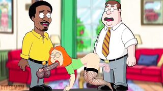 Slut Wife Blowjob to Neighbor and Doesn't Notice Husband Returns from Work. Wife BBC. Cuckold Husband. Cartoon