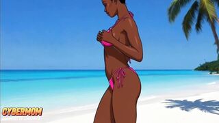 Jungle Gas Station: A Black Pump for a White Wife. Cartoon BBC Wife Cuckold
