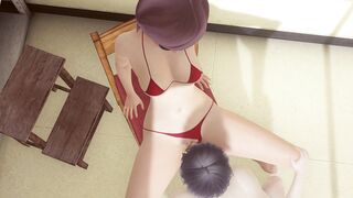 Helen Parr (The Incredibles) cunnilingus for her shaved pussy after hard workday to orgasm and squirt on my face