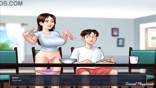 Summertime Saga | Pawg bbw busty stepmother and stepsister