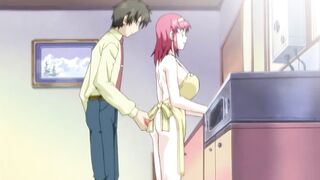 Hentai – Touching My Stepmom's Huge Ass While Cooks [UNCENSORED] [SUBTITLED]