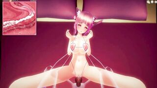 Insult Order - Neko Cat Girl Creampie Lingerie Animated Hentai