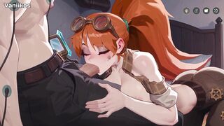 Big Tits Femdom MILF Boss Fucks Her Obedient Big Cock Employee. He Creampies Her Cougar Pussy | Hotel Tales (Steam Game) | Animated Hentai Game