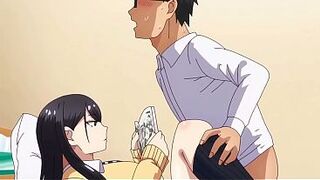 Girl lets him fuck her while she reads manga.