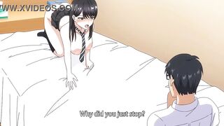 Girl lets him fuck her while she reads manga.