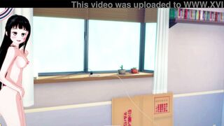 Sexy Hentai Girl Fingers Pussy Standing – Wild 3D Animated Solo!