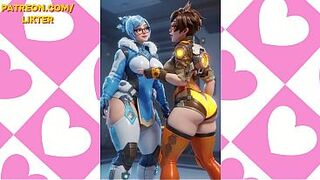 OVERWATCH TRACER AND MEI BIG ASS ANIMATED - AI HENTAI