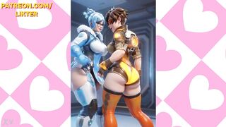 OVERWATCH TRACER AND MEI BIG ASS ANIMATED - AI HENTAI