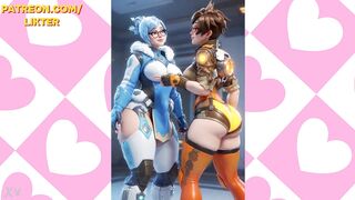 OVERWATCH TRACER AND MEI BIG ASS ANIMATED - AI HENTAI