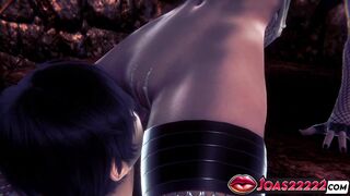 Big Tits & High Heels Action For Sexy Elise - Cunnilingus Face-Sitting Until Explosive Orgasm in 3D Hentai