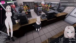 exhibitionism gets out of control and she passionately cums in publicю Anime Hentai Game